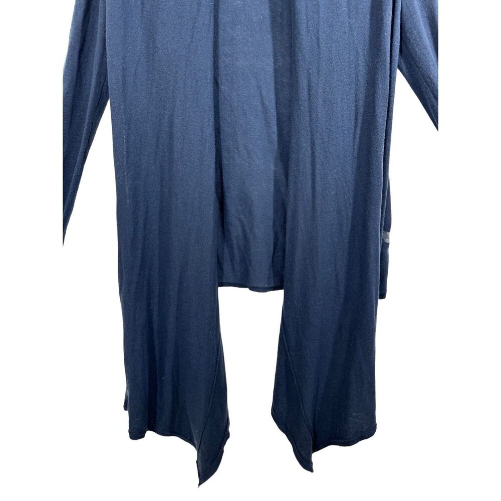 Alice + Olivia Blue Long Sleeve Wrap Cardigan Sweater Size M Asymmetrical Wool - Picture 2 of 14